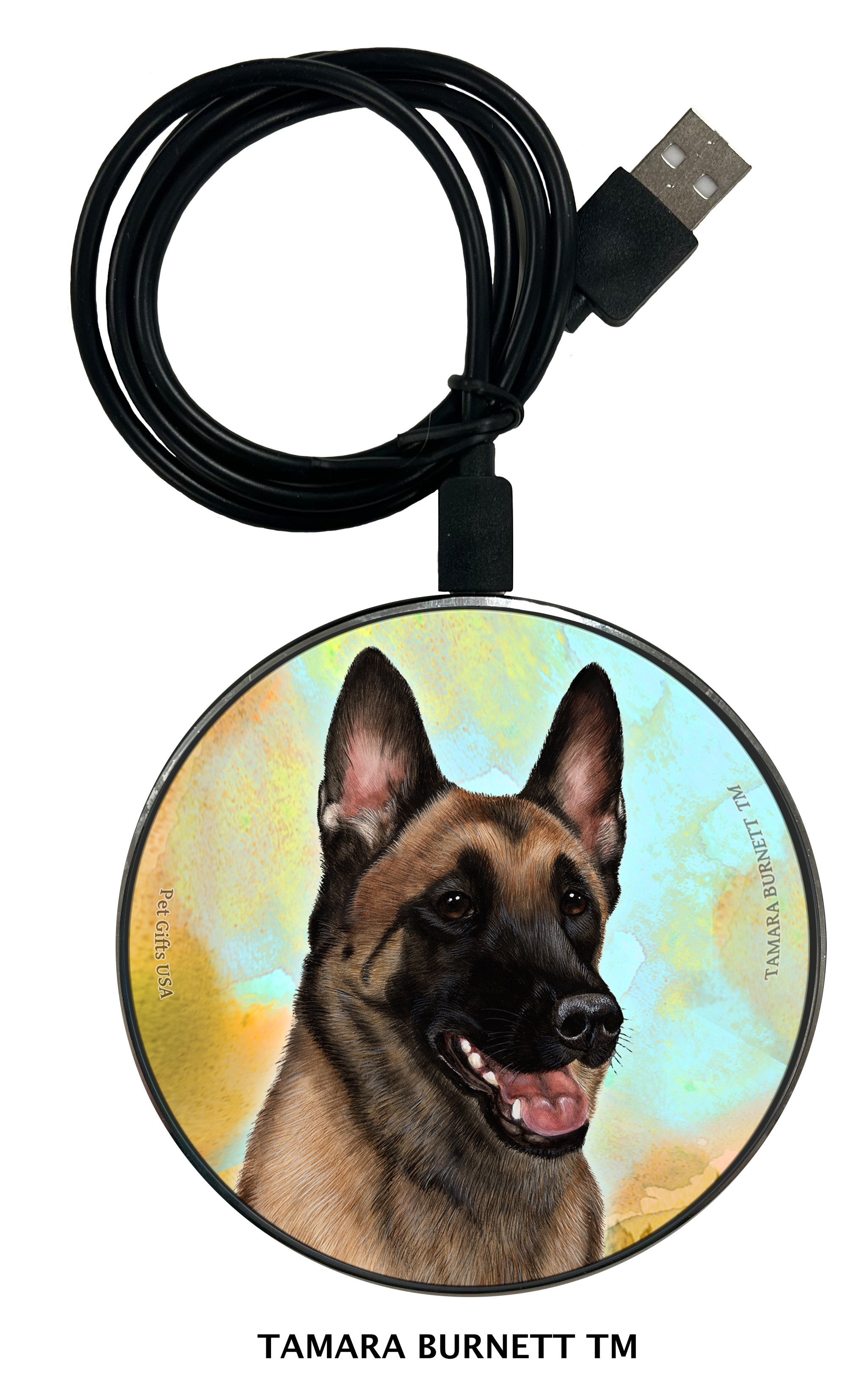 Belgian Malinois Fawn Smiling - Zoomies Phone Charger image